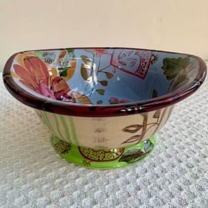 Tracy Porter Thalia Collection Hand Painted Ceramic Bowl 6.5”